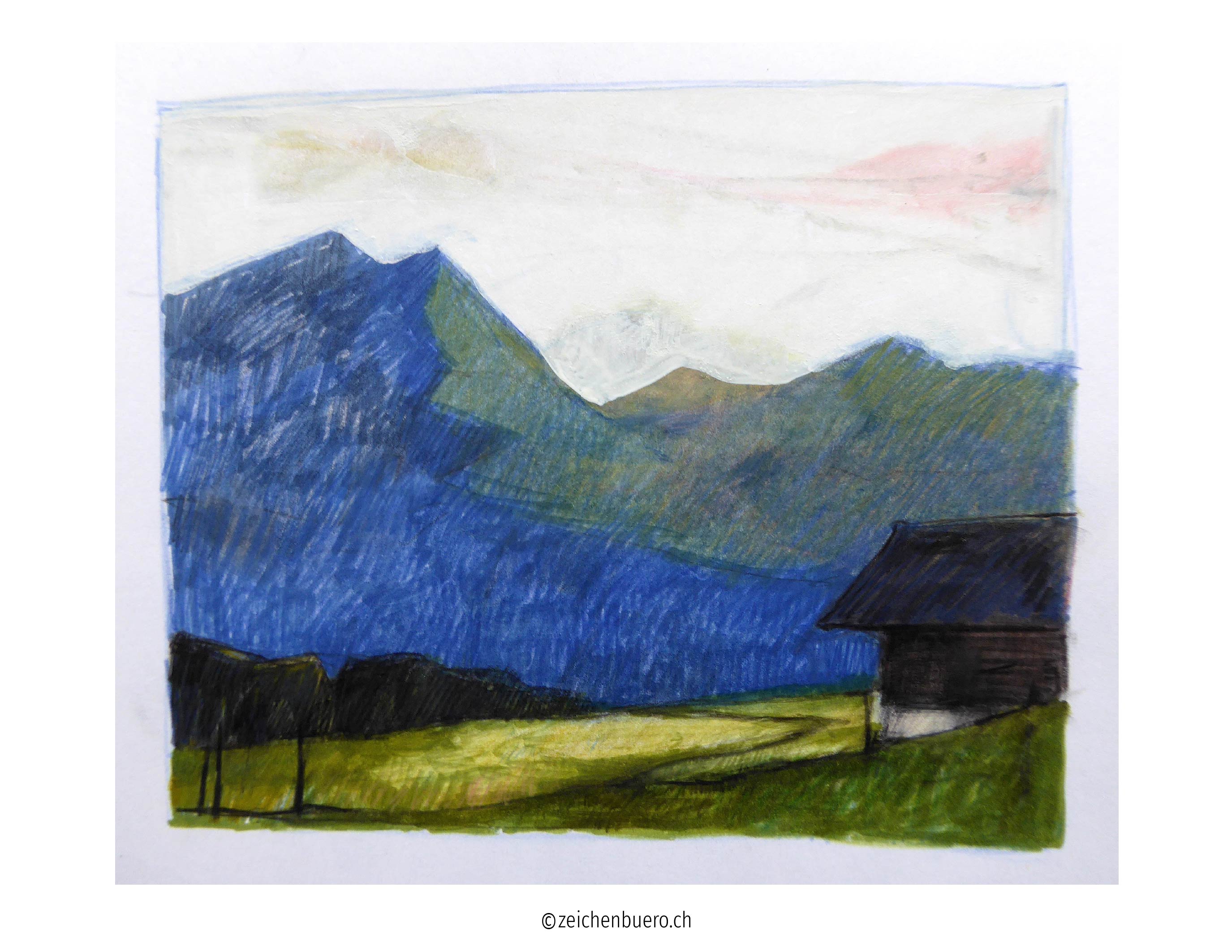 Weg durch Licht und Schatten