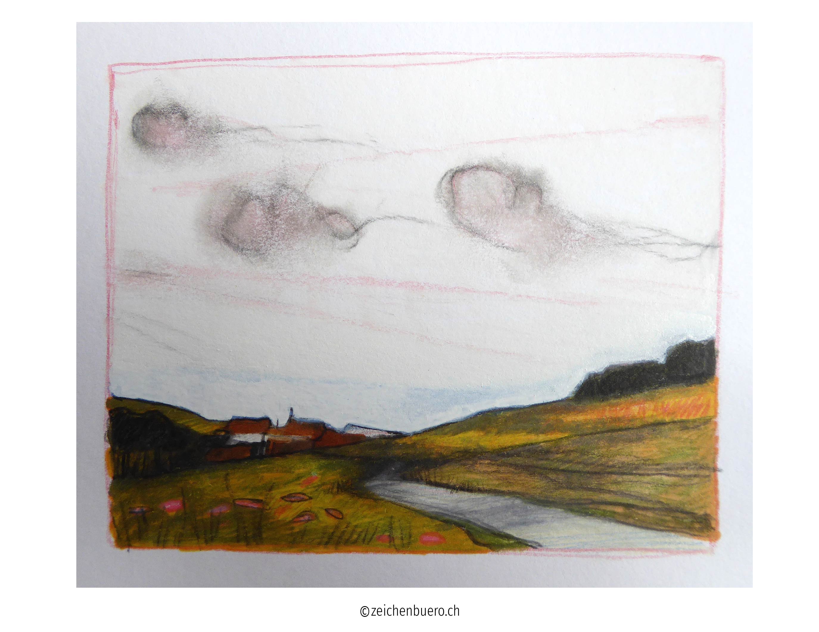 Weg an der Kirche vorbei